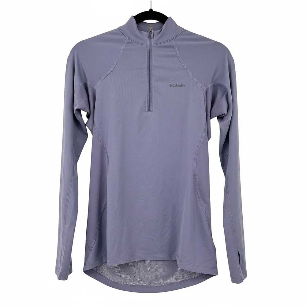 Columbia Purple 1/2 Zip Long Sleeve Tee | Women’s M Polyester
